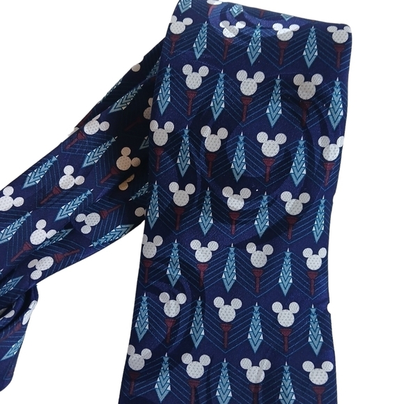 Vintage 80's Disneyland Tie Mickey Mouse Golf Epcot 100% Silk Gifts - Picture 4 of 13